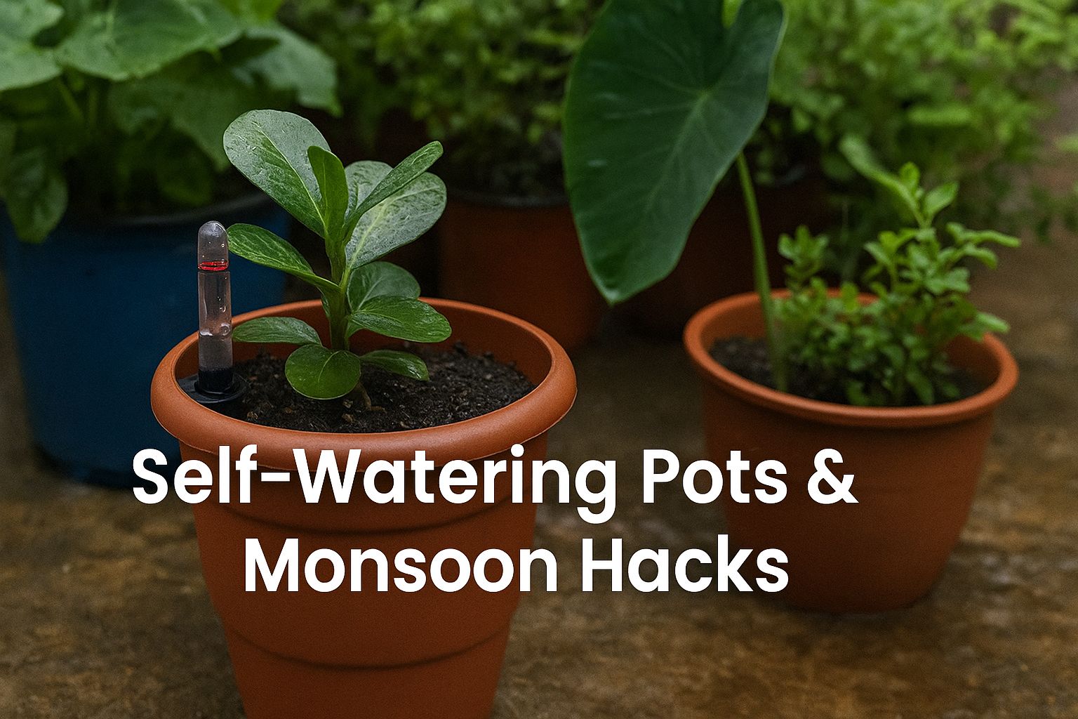 Self-Watering Pots & Monsoon Hacks – Urban Plant showcasing a low-maintenance garden setup